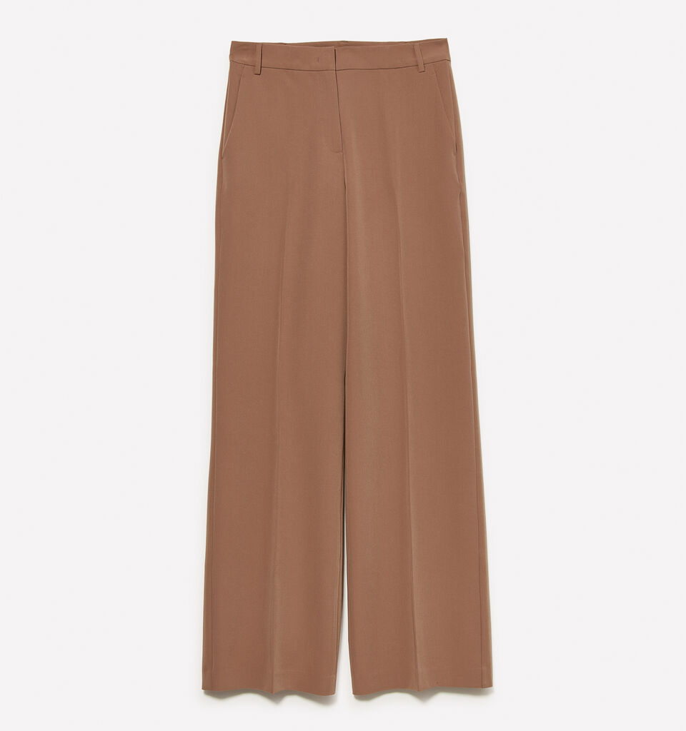 Brown palazzo trousers - women's palazzo trousers - Brown | Sisley image number 5